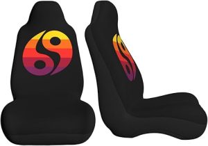 Zodiac Sign Cancer Symbol Car Seat Covers Front Seat Covers Protector Car Interior Decor Set of 2 Fit Most Car Seat Covers for Car SUV Truck Sedan - Aquarius Car Seat Cover for men