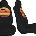 Zodiac Sign Scorpio Symbol Car Seat Covers Front Seat Covers Protector Car Interior Decor Set of 2 Fit Most Car Seat Covers for Car SUV Truck Sedan - Aquarius Car Seat Cover for men