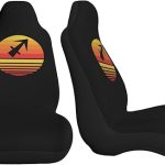 Zodiac Sagittarius Symbols Car Seat Covers Front Seat Covers Protector Car Interior Decor Set of 2 Fit Most Car Seat Covers for Car SUV Truck Sedan - Aquarius Car Seat Cover for men