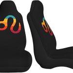 Zodiac Sign Leo Symbol Car Seat Covers Front Seat Covers Protector Car Interior Decor Set of 2 Fit Most Car Seat Covers for Car SUV Truck Sedan - Aquarius Car Seat Cover for men