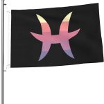 Zodiac Sign Pisces Symbol Flag 2x3 Ft Double-Sided Durable Outdoor Banner Home Party Welcome Flag Patio Decor Flag - Pisces Home Decor for men
