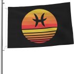 Zodiac Sign Pisces Symbol Flag 2x3 Ft Double-Sided Durable Outdoor Banner Home Party Welcome Flag Patio Decor Flag - Pisces Home Decor for men