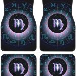 Funny Virgo Four-Piece Car Front and Rear Mats, Washable Crystal Velvet Universal Car Mats Suitable for Cars, SUV, Trucks, Sedans - Virgo Car Floor Mat for men