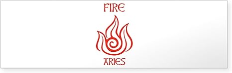 CafePress Fire Sign Symbol Astrology Aries Bumper Sticker 10"x3" Rectangle Bumper Sticker Car Decal (10 Pack) - Aries Sticker for men