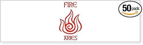 CafePress Fire Sign Symbol Astrology Aries Bumper Sticker Sticker (Bumper 50 pk) - Aries Sticker for men