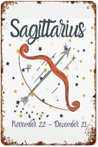 Room Wall Decor Sagittarius! November 22 December 21 Metal Signs Bedroom Wall Decor Sign For Bathroom,Kitchen,Garage,Yard,Office,Cafe,Farmhouse,Club & More Funny Life Quotes Plaque 8X12inch - Sagittarius Home Decor for men