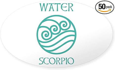 CafePress Water Sign Symbol Astrology Scorpio Sticker Sticker (Oval 50 pk) - Scorpio Sticker for men