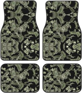 Dollar Sign Money Car Rug Car Accessories-Premium Waterproof Car Mats Full Set-Universal Fit for Vans, SUVs Etc. - Virgo Car Floor Mat for men
