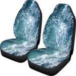 Pehede Car Seat Cover Ocean Wave Front for Cars, Easy to Install Cover Set, Accessories Auto Trucks Van SUV,2 Packs - Aquarius Car Seat Cover for men