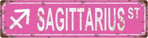 SAGITTARIUS Star Sign Zodiac Sign Vintage Metal Tin Sign, Street Sign, Home Decor, Room Decor, Wall Decor, Bathroom Decor, Bar Decor, Cafe Decor, Garage Decor, 16 x 4 Inch - Sagittarius Home Decor for men