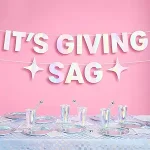 xo, Fetti It's Giving Sag Banner - Iridescent Foil Banner | 5 Ft. | Sagittarius Zodiac Birthday Sign, Horoscope Party Background, Astrology Bday Decorations - Sagittarius Home Decor for men