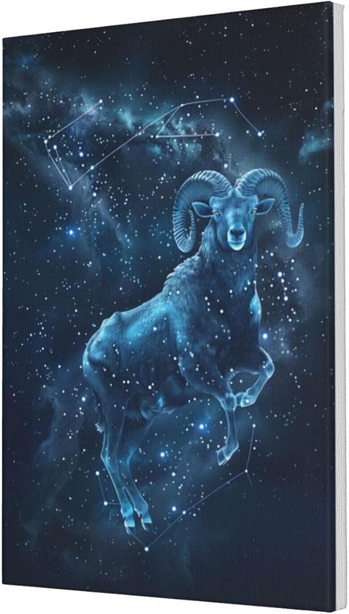 MA6GE8DE Frameless Canvas Painting 12 Zodiac Signs Aries,Classic Home Room Decor Accessory,Blue 12 Zodiac Signs Aries Decorative Paintings,Gift For Aries Enthusiasts,Bedroom,Bar,Living Room 16x24 inch - Aries Canvas for men