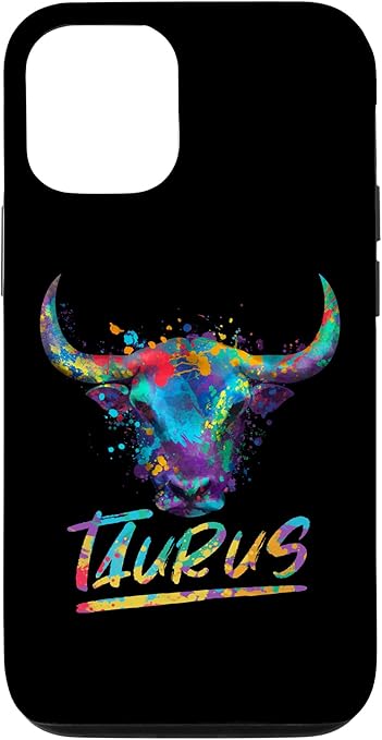 iPhone 15 Watercolor Taurus Symbol Zodiac Sign Astrology Horoscope Case - Taurus Phone Case for men