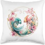 Stylish Zodiac Sign Pisces Watercolour Design Throw Pillow - Pisces Pillow for men