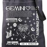 JNIAP Zodiac Sign Gift 12 Constellation Birthday Gift for Astrology Lover Horoscope Tote Bag - Gemini Canvas for men