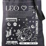 JNIAP Zodiac Sign Gift 12 Constellation Birthday Gift for Astrology Lover Horoscope Tote Bag - Leo Canvas for men