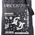 JNIAP Zodiac Sign Gift 12 Constellation Birthday Gift for Astrology Lover Horoscope Tote Bag - Pisces for men