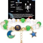 Zodiac Bracelet for Men Women, Natural Stone Star Sign Constellation Horoscope Bracelet Gifts - Scorpio Products for men