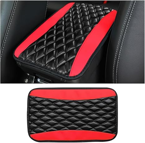 Car Center Console Cushion Pad, Comfortable Leather Automotive Armrest Seat Box Cover, Soft Waterproof Vehicle Arm Rest Decor Mat Accessories, Universal for RV, SUV, Truck (Blue) - Aries Car Seat Cover for men