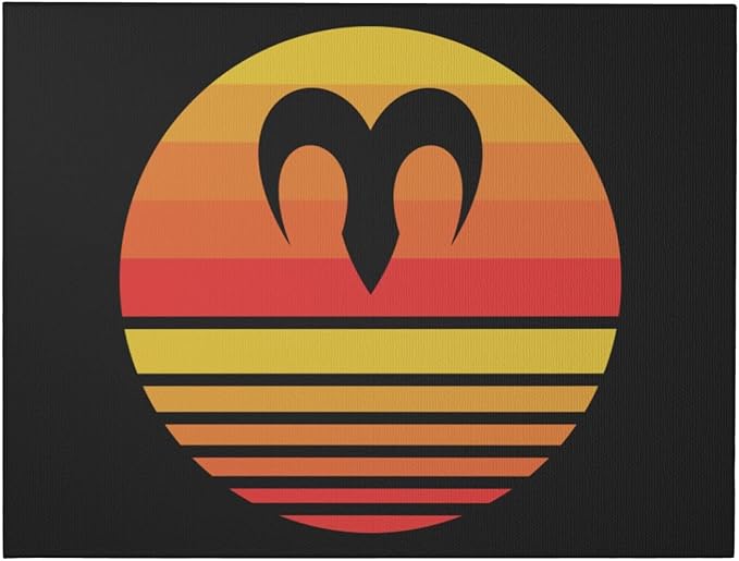 QIZYOQA Zodiac Sign Aries Symbol Canvas Wall Art 12x16 Inch Unframe Canvas Print Wall Art Decor For Home Living Room Bedroom Bathroom - Aries Canvas for men