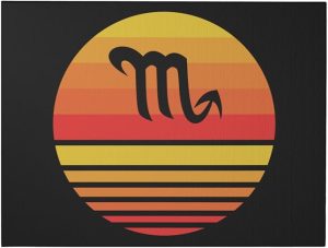 QIZYOQA Zodiac Sign Scorpio Symbol Canvas Wall Art 12x16 Inch Unframe Canvas Print Wall Art Decor For Home Living Room Bedroom Bathroom - Scorpio Canvas for men