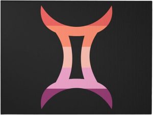 QIZYOQA Zodiac Sign Gemini Symbol Canvas Wall Art 12x16 Inch Unframe Canvas Print Wall Art Decor For Home Living Room Bedroom Bathroom - Pisces Canvas for men