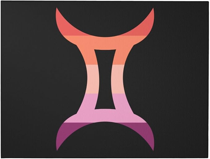 QIZYOQA Zodiac Sign Gemini Symbol Canvas Wall Art 12x16 Inch Unframe Canvas Print Wall Art Decor For Home Living Room Bedroom Bathroom - Pisces Canvas for men
