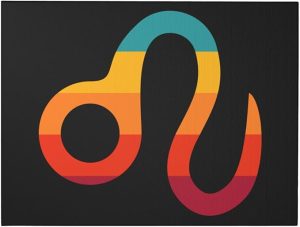 QIZYOQA Zodiac Sign Leo Symbol Canvas Wall Art 12x16 Inch Unframe Canvas Print Wall Art Decor For Home Living Room Bedroom Bathroom - Leo Canvas for men