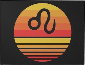 QIZYOQA Zodiac Sign Leo Symbol Canvas Wall Art 12x16 Inch Unframe Canvas Print Wall Art Decor For Home Living Room Bedroom Bathroom - Leo Canvas for men