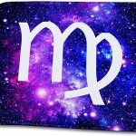 3dRose Bathroom Bath Rug Mat - Virgo Star Sign on Purple Space Background - Zodiac Horoscope Symbol Astrology - Virgo Car Floor Mat for men