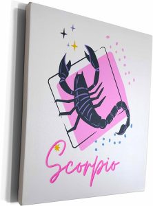 3dRose Museum Grade Canvas Wrap - Image of a Zodiac Sign Scorpio Mary Aikeen-Zodiac Sign - Scorpio Canvas for men