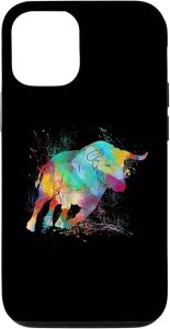iPhone 15 Watercolor Taurus Symbol Zodiac Sign Astrology Horoscope Case - Taurus Phone Case for men