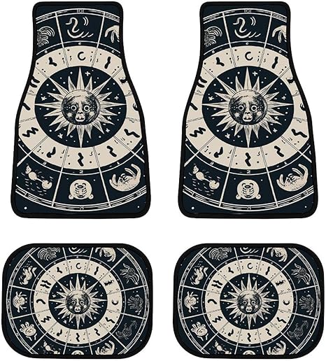Car Mats, Astrological Sign Printed Car Mats,Decorative Car Mats,Durable Car Mats,Comfortable Car Mats,car Four-Piece Set - Virgo Car Floor Mat for men