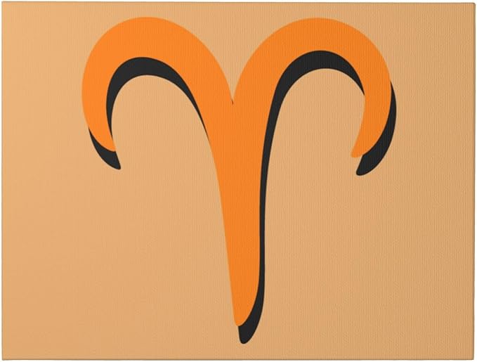 QIZYOQA Zodiac Sign Aries Symbol Canvas Wall Art 12x16 Inch Unframe Canvas Print Wall Art Decor For Home Living Room Bedroom Bathroom - Aries Canvas for men