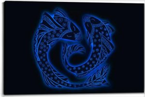 TIGTMULERLY Pisces horoscope sign twelve zodiac signs Canvas Wall Art Decor Paintings Pictures for Bedroom Wall Decor Above Bed Living Room Wall Decoration Bathroom Office Artwork - Pisces Canvas for men