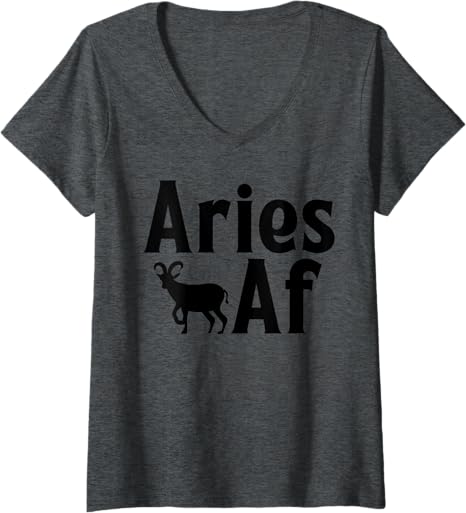 Womens Aries AF Constellation Horoscope Zodiac Sign V-Neck T-Shirt - Aries T-Shirt for men