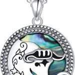 Alphm 12 Constellation Necklace 925 Sterling Silver Zodiac Sign Coin Pendant Necklaces Abalone Shell Astrology Horoscope Jewelry Birthday Gifts for Women - Taurus Products for men