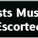 Acrylic Guests Must Be Escorted Sign Black White Acrylic Sign Wall Decal for Offices Businesses House Home 3 x 9inch - Scorpio Products for men