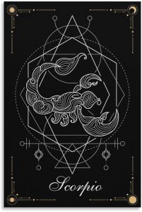 BAOCT The Scorpio Constellation Canvas Art Poster And Wall Art Picture Print Modern Family Bedroom Decor Posters Unframed 12x18inch - Scorpio Canvas for men