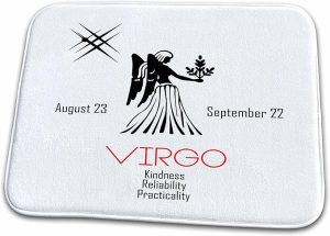 3dRose Bathroom Bath Rug Mat - Zodiac Symbol Virgo on White Background Alexis Design - Zodiac - Virgo Car Floor Mat for men