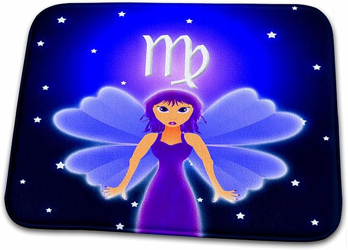 3dRose Bathroom Bath Rug Mat - Cute Astrology Virgo Zodiac Sign Virgin Maiden Designs Zodiac - Virgo Car Floor Mat for men