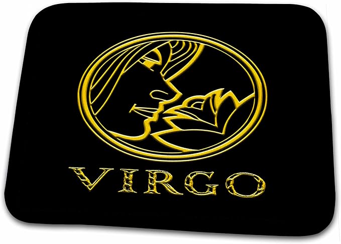 3dRose Bathroom Bath Rug Mat - Virgo Zodiac Symbol. Image of a Woman in a Round Frame. Gift, Charm Alexis Design - Zodiac - Virgo Car Floor Mat for men
