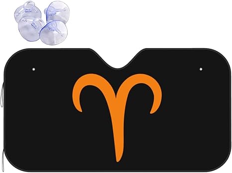 Zodiac Sign Aries Symbol Windshield Sun Shade Car Sun Visor Summer Car Interior Accessories Sun Cover - Aries Car Ornament for men