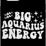 Big Aquarius Energy x Aquarius Zodiac Retro Case for iPhone 14 - Aquarius Phone Case for men