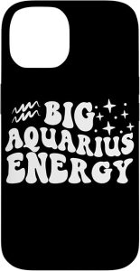 Big Aquarius Energy x Aquarius Zodiac Retro Case for iPhone 14 - Aquarius Phone Case for men