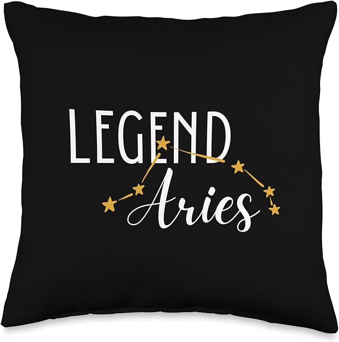 Legend Aries , Zodiac Aries Sign Birthday Gift, Astrology Throw Pillow - Aries Pillow for men