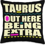 Taurus April May birthday zodiac sign Taurus's men and women Throw Pillow - Taurus Pillow for men