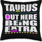 Taurus April May birthday zodiac sign Taurus's men and women Throw Pillow - Taurus Pillow for men