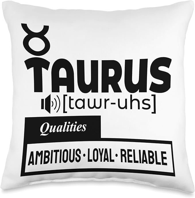 Taurus April May birthday zodiac sign Taurus's men and women Throw Pillow - Taurus Pillow for men