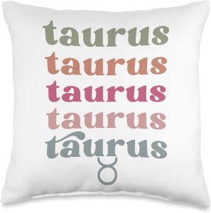 Taurus April May birthday zodiac sign Taurus's men and women Throw Pillow - Taurus Pillow for men